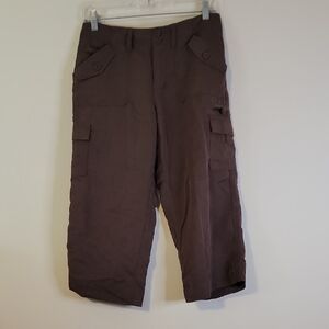 Caribbean Joe Women's Cargo Capris in Dark Brown